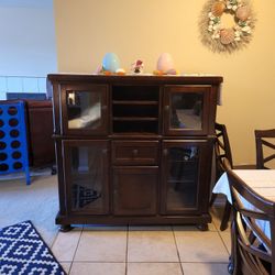 Dark wood hutch