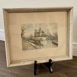 vintage framed print Norte Dame 8/10”