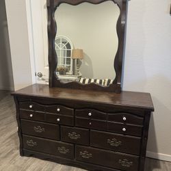 Vintage Dresser With Mirror