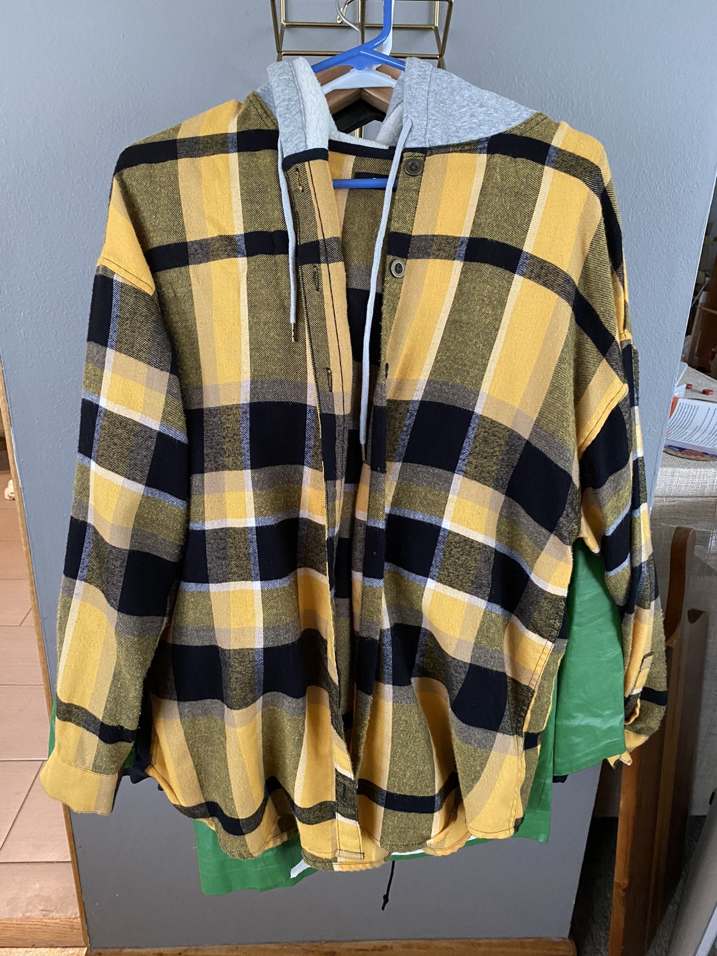 Jacket Flannel Hoodie Urban Outfitters Size M
