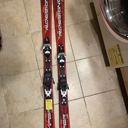 130cm Skis, Boots, Helmet. 