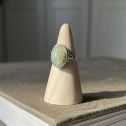 Prehnite Gemstone Ring  ( adjustable) firm on price  