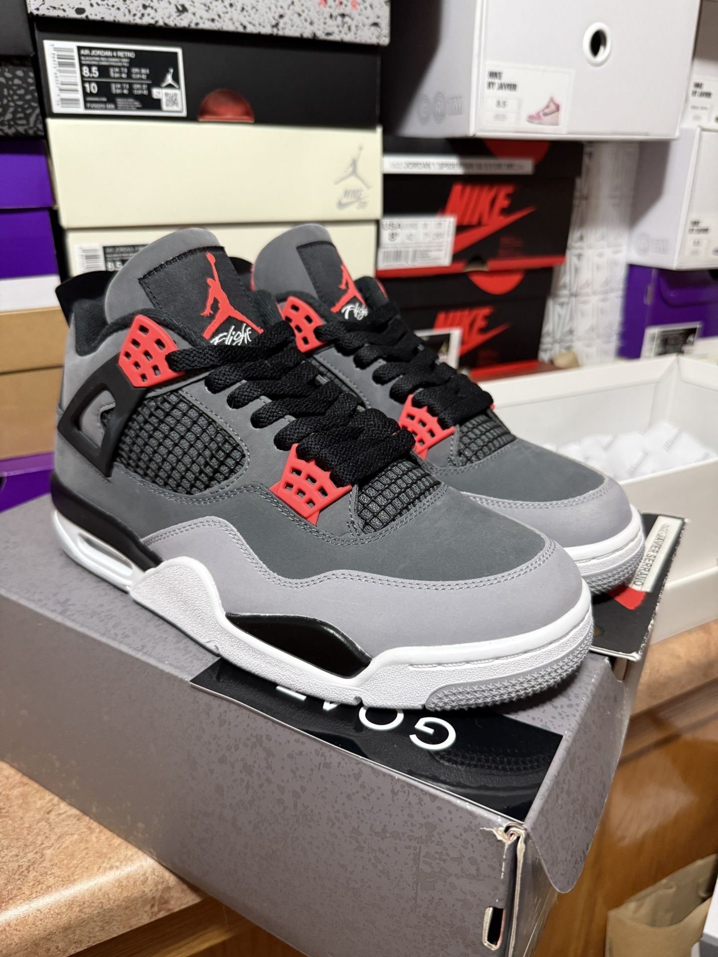 NIKE AIR JORDAN 4 INFRARED Sz 9 DS