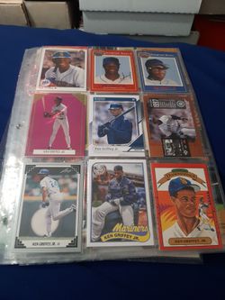 18 Ken Griffey Jr Baseball Cards Different Brands and Different years
