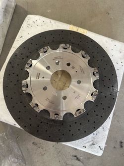 Front set of 2009-2013 C6 Corvette ZR1 ZO6 Carbon Creamic Brake Rotors GM OEM