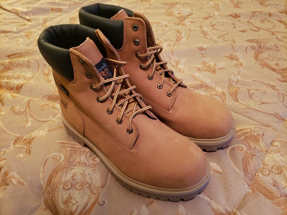 Timberland Pro Tan Steel Toe Waterproof Boots