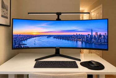 Samsung 49” CJ89 Curved Ultrawide Monitor + FREE Light Bar