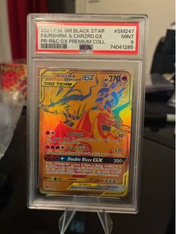 Reshiram and Charizard gx #sm247 psa 9