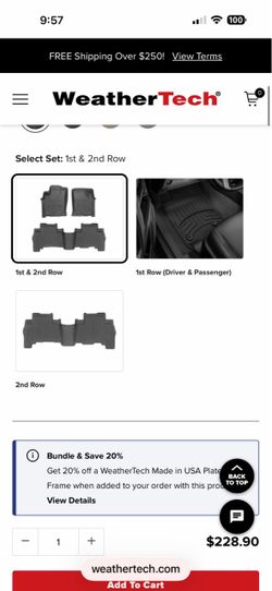 Weather tech floor mats  for 5th gen 4 runner