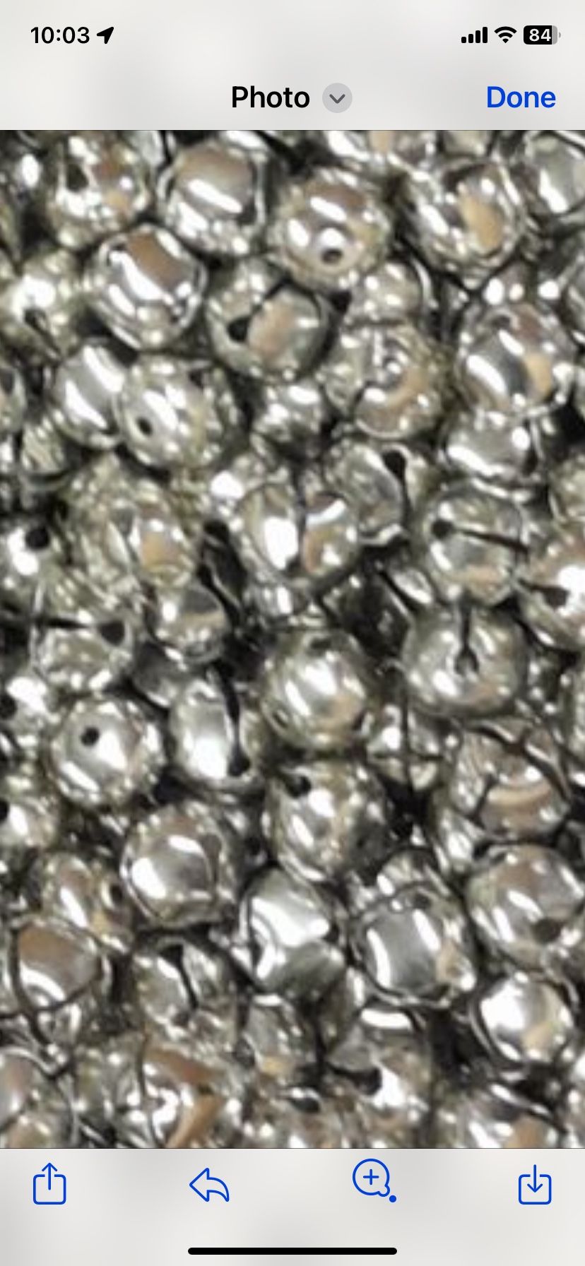 Silver Colored Jingle bells 3/4 Inch - QTY Approx 3000