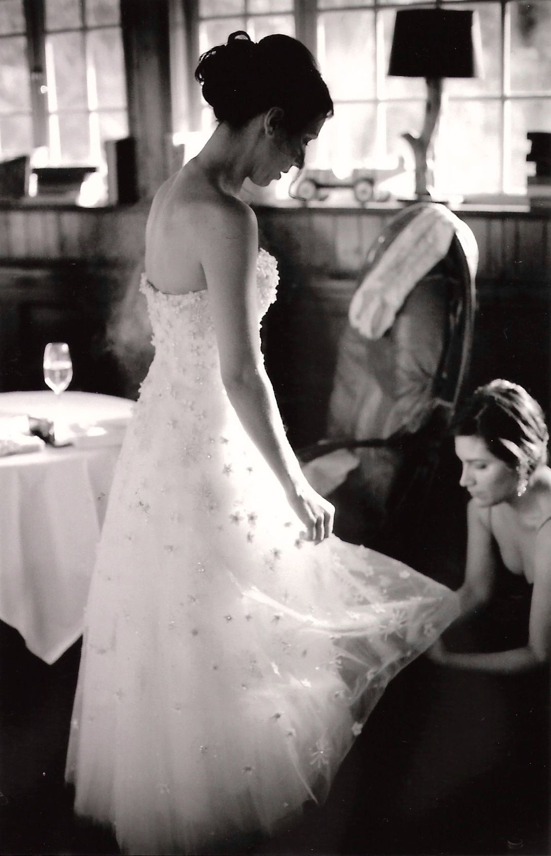 Wedding Dress- Monique Lhuillier Size 2 Custom Beaded Gown