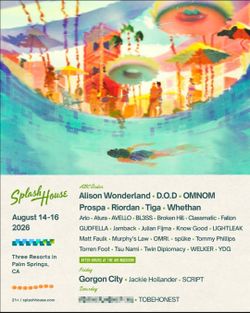 Splash House Weekend 2 Friday Afters amd Sat Pool Only