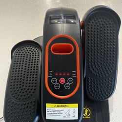 Under desk elliptical leg exerciser with remote 