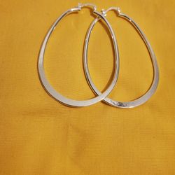 Large 925 Sterling Silver Earrings 