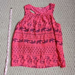 XS Pink & Blue Elephant Top
