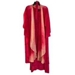 Hot Pink / Light Pink Silk Bijoux Wearable Art Dress & Kimono