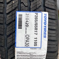 Toyo Tire Brand New P265/65R17
