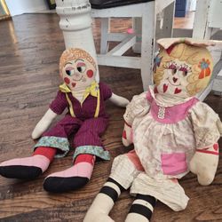 1970s Vintage Cloth Dolls