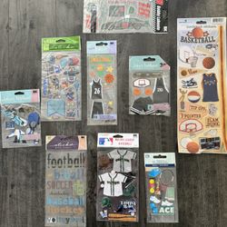 RARE Sports Scrapbooking Embellishments Stickers $25