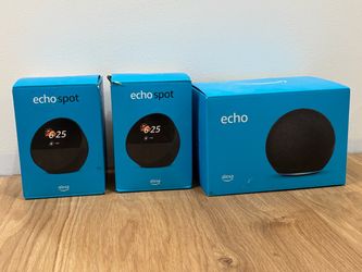 Amazon Alexa - 1 Echo and 2 Echo Spots