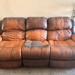 High Quality Leather Couches $300( I Paid &3500 A Few Years Back)