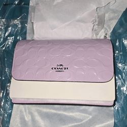 Purple coach klare crossbody bag
