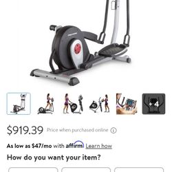 This ProForm Smart Strider Elliptical will help you to get in shape or stay in shape right from the comfort of your own home. Delivery Available 