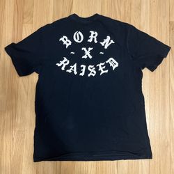 Born X Raised Mens Large Dark Blue Graphic T-Shirt