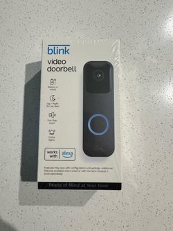 Blink Video Doorbell – NEW & Sealed, HD, Two-Way Audio, Alexa Compatible (Black)