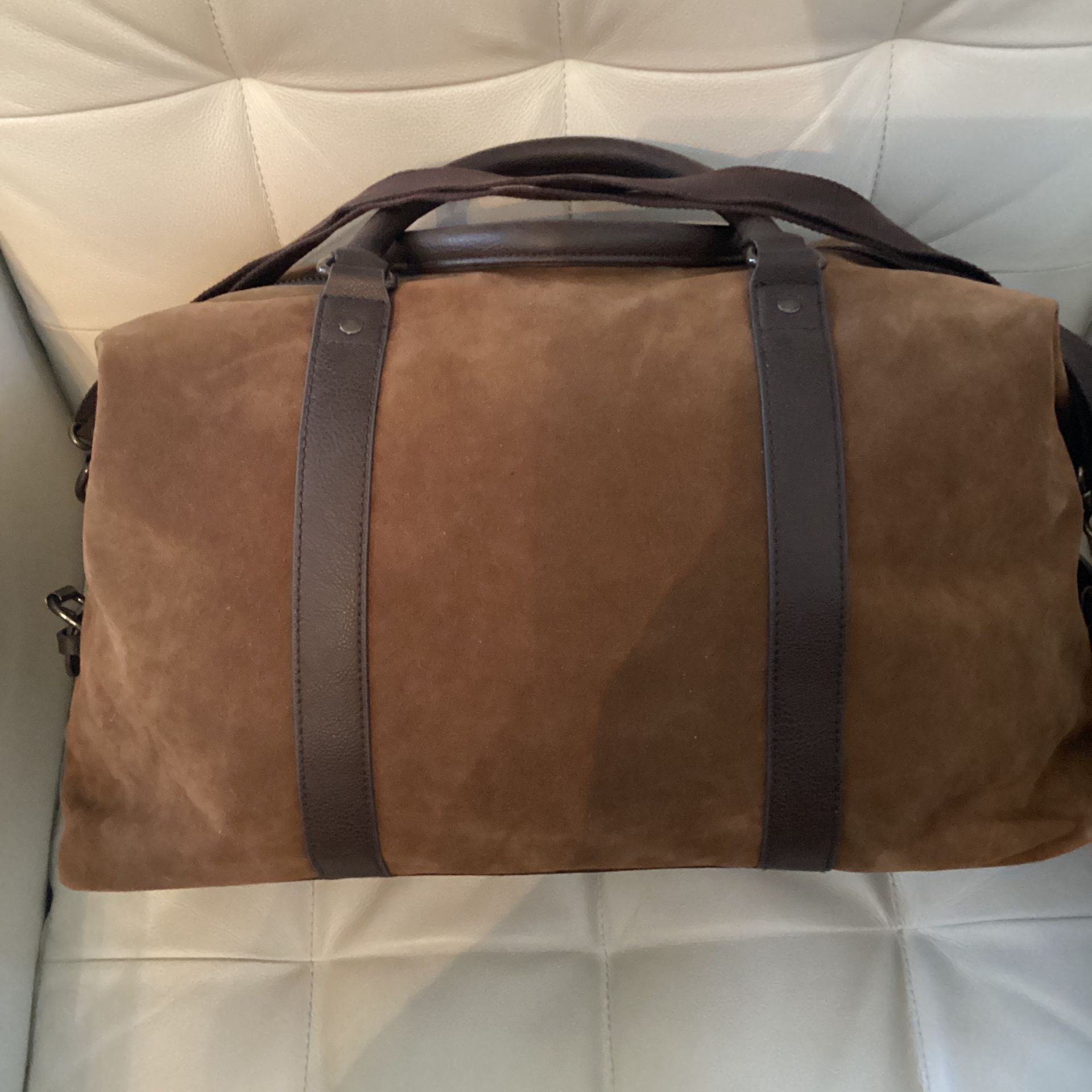 Travel Or Carry On Brown Suede Bag Luggage