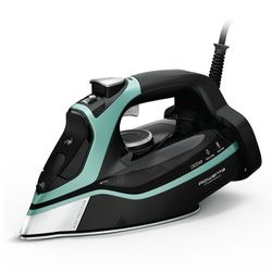Rowenta Steam Force+ Iron for Clothes, Stainless Steel Soleplate, 1850 Watts, 400 Microsteam Holes, Garment Steamer, Black & Blue, DW9440U1
Blue - 12.