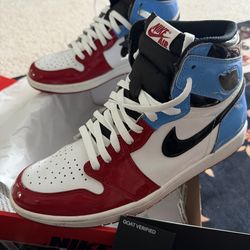 Nike Air Jordan Retro 1 High OG Fearless UNC to Chicago Patent CK5666-100 Men 11