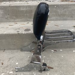 1031 01 HARLEY-DAVIDSON SOFTAIL CHROME PASSENGER REAR SISSY BAR BACKREST SEAT