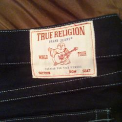 True Religion Mens Black Jeans