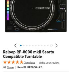 Reloop Rp-8000mk2 Serato Compatible Turntable