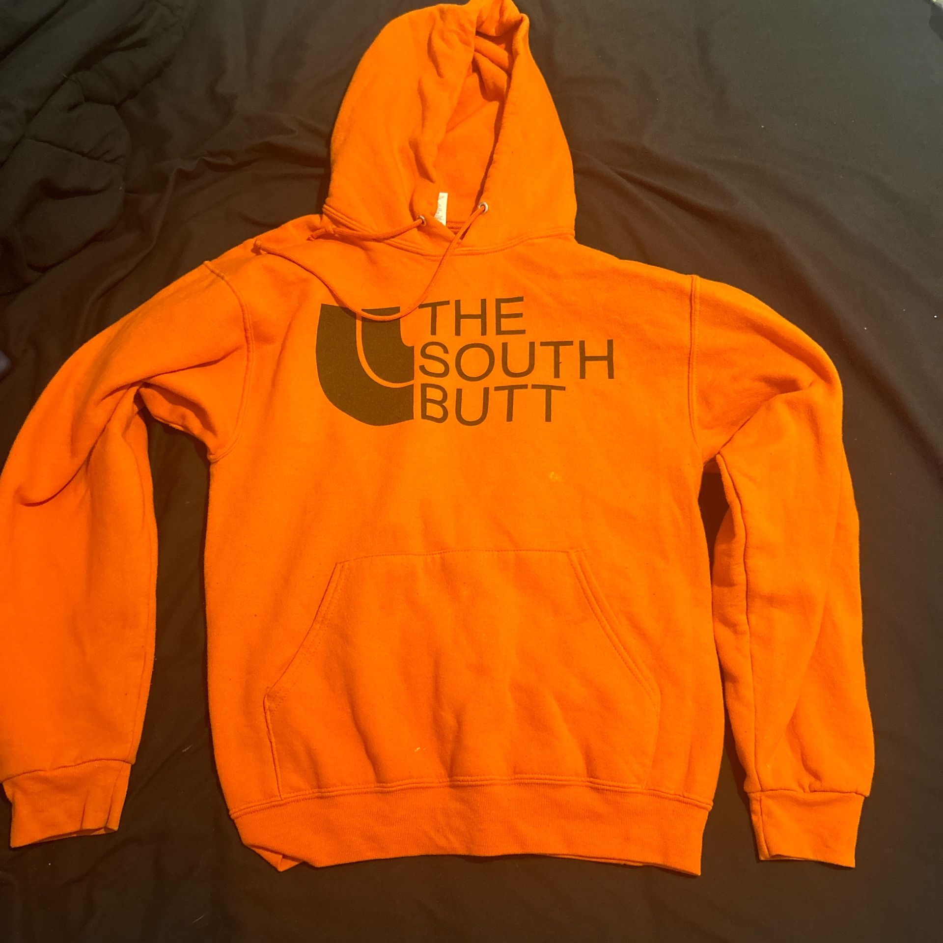 The South Butt Vintage Jerzees Orange Hoodie