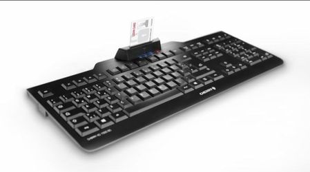 NEW Cherry KC 1000 SC Smartcard Wired USB Keyboard PC Mac Apple Microsoft Laptop Desktop Windows hp