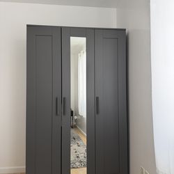 IKEA BRIMNES 3-Door Wardrobe – 2 Available (White & Dark Grey)