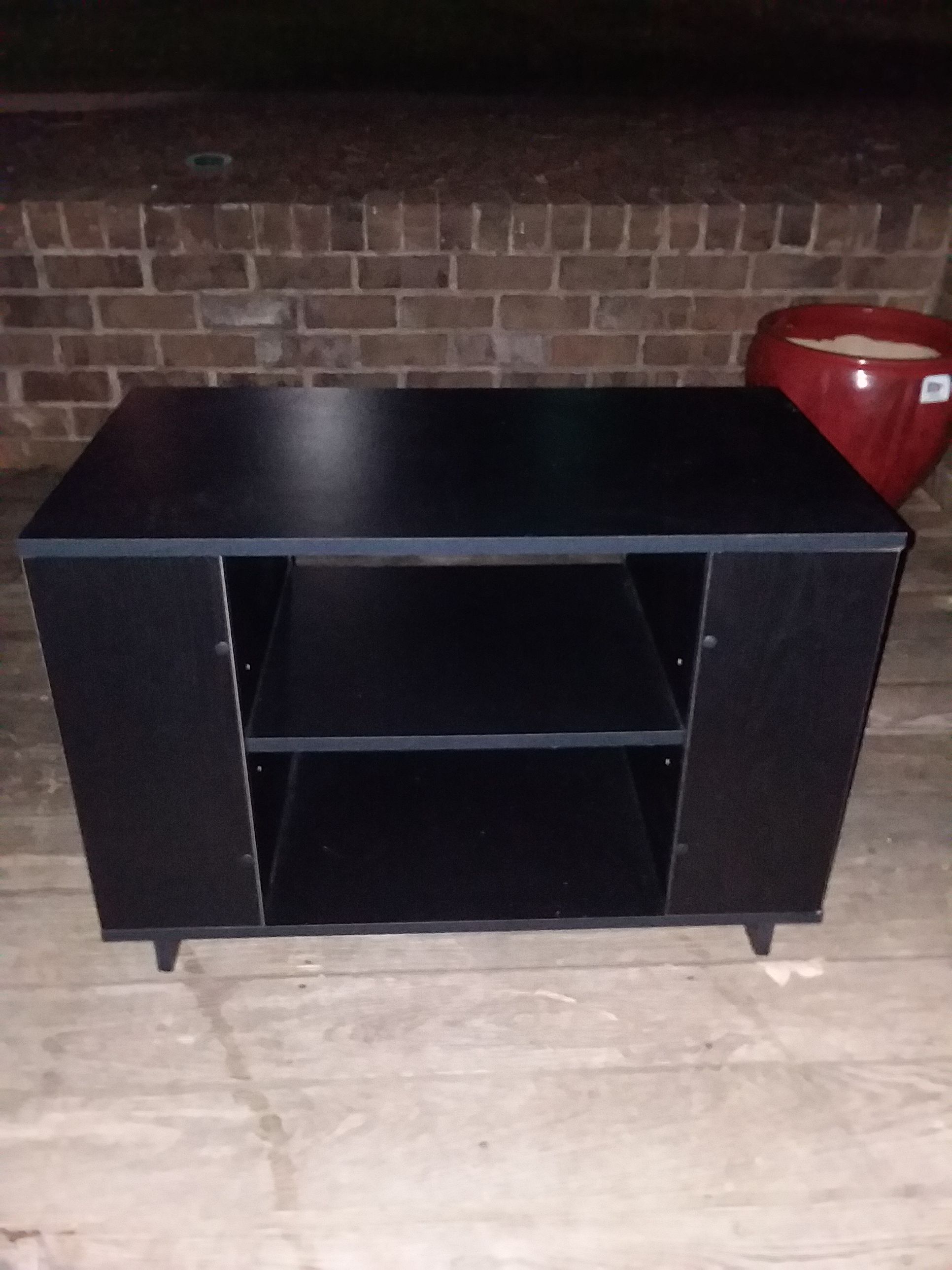 Small black tv stand
