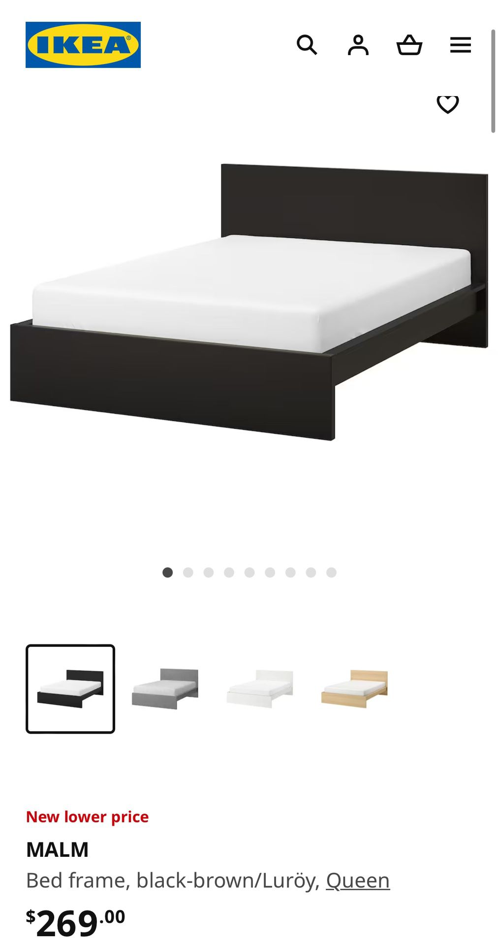 Ikea Malm Queen Bed Frame Black