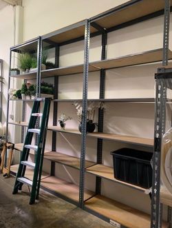 Used Storage Rack Shelving 48 in W x 24 in D Boltless Shelves Stronger Than Homedepot Lowes And Costco Delivery Available