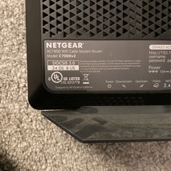 Netgear Nighthawk® DOCSIS® 3.0 1.9Gbps Two-in-one Cable Modem +WiFi Router