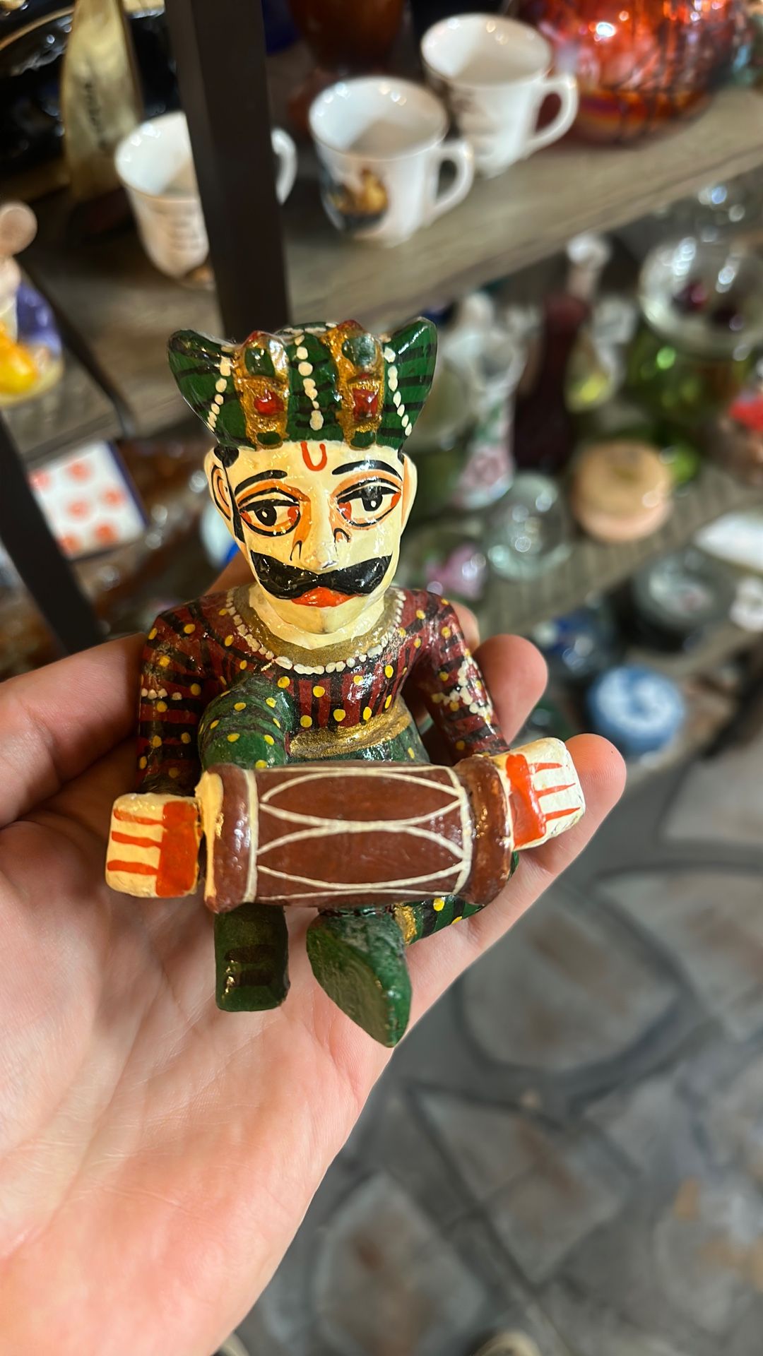 Fun Ethnic Wood Painted Figure