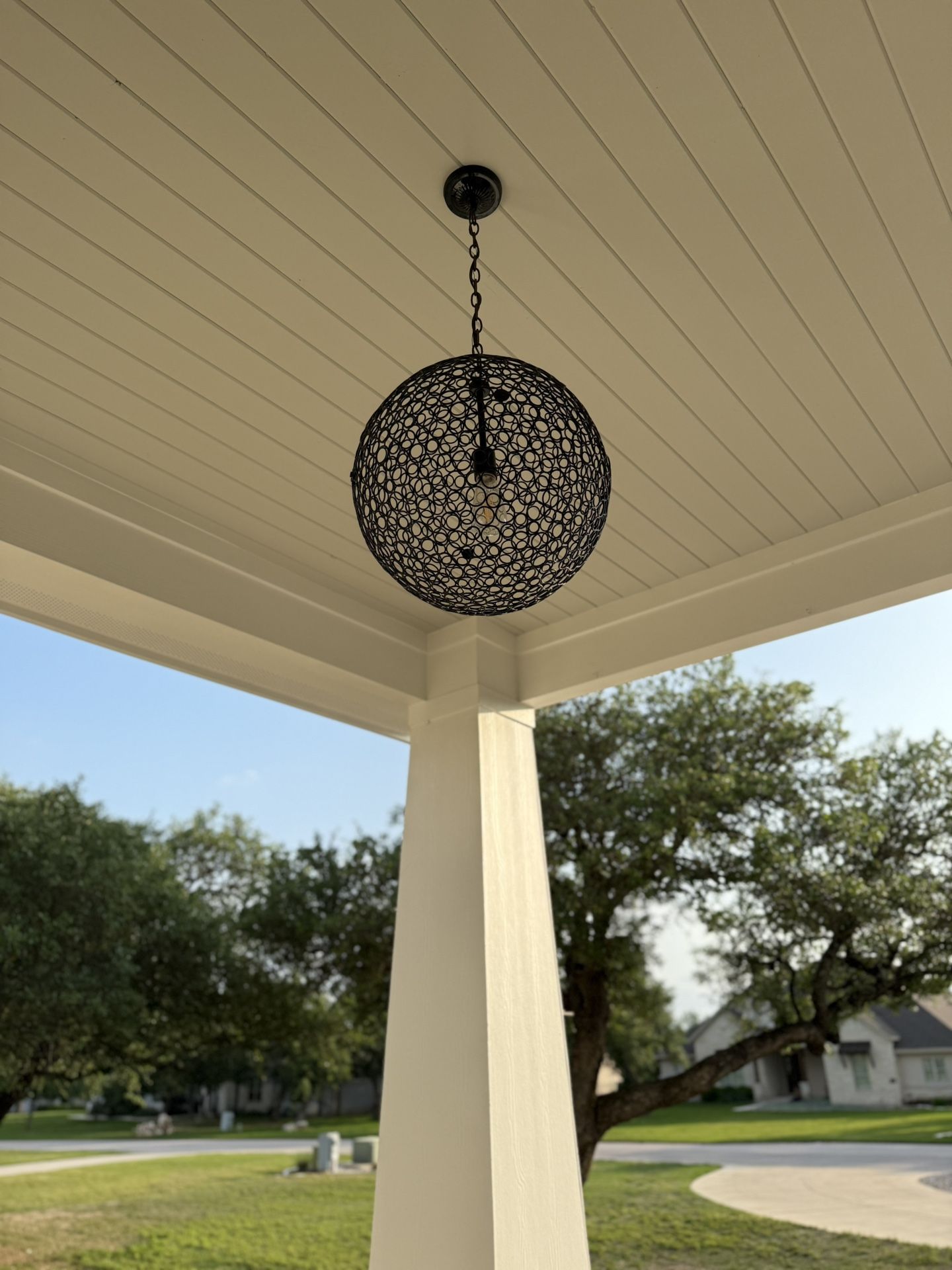 Modern Black Porch Pendant