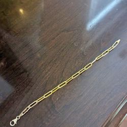14k Paperclip Link Bracelet 