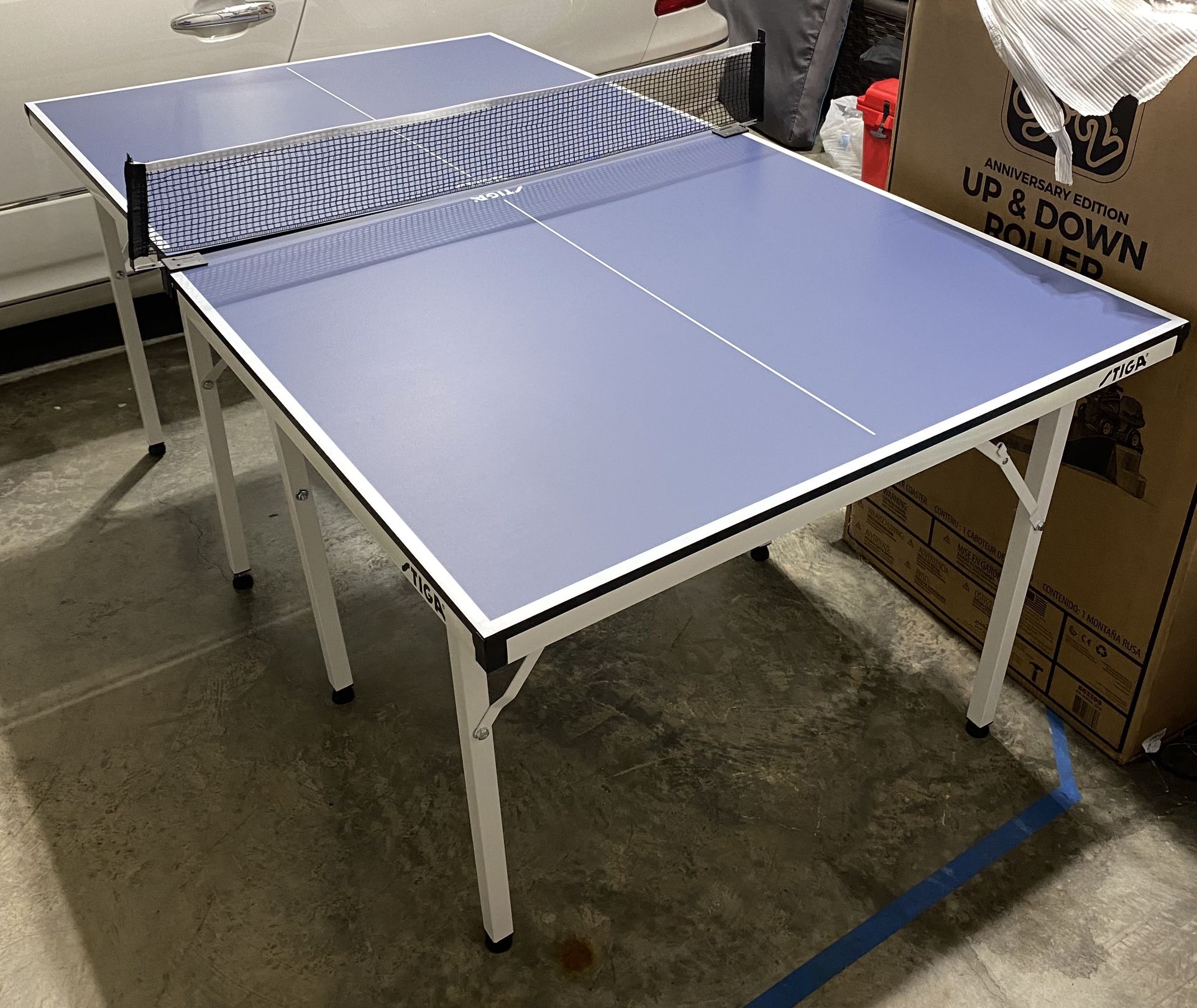 Stiga Space Saver Table Tennis Ping Pong Compact Table (Smaller Than Regulation Size)