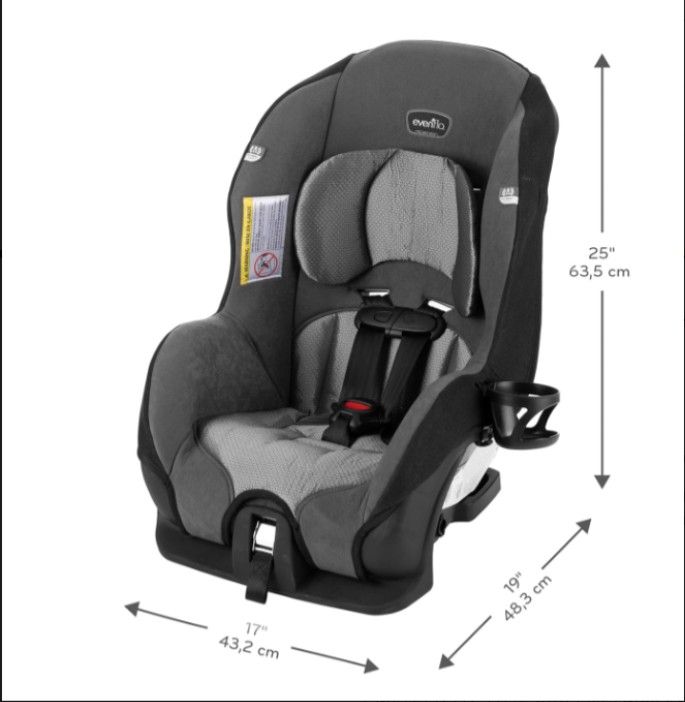 Evenflo Tribute LX 2-in-1 Convertible Car Seat – Lightweight & Travel-Friendly