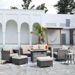 Brand New Patio Outdoor Furniture Set With Fire Pit 