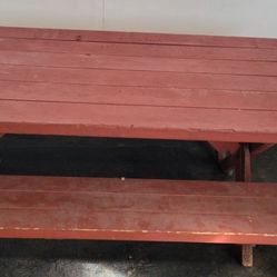 Picnic Table And 2 Benches