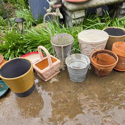 Indoor and outdoor plant pots. 
Small $5, most are $10, big red is $15

I have more in my shop. Come look and pick what you want